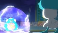 Bellibolt absorbs Quaxly's attacks in Pokemon Horizons Episode 50 (Image via The Pokemon Company)